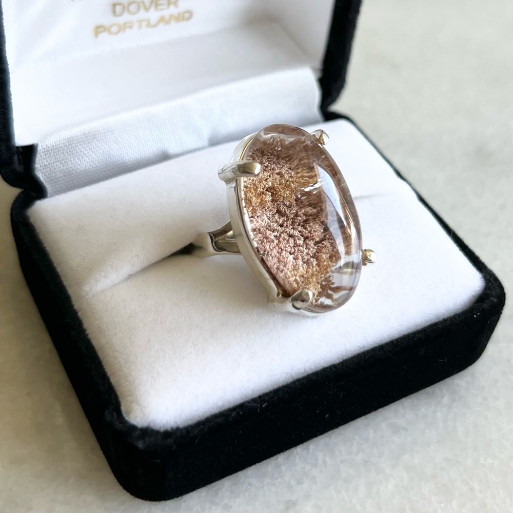 Phantom Quartz Garden Quartz Lodolite Sterling Silver Ring - Picture 6 of 14